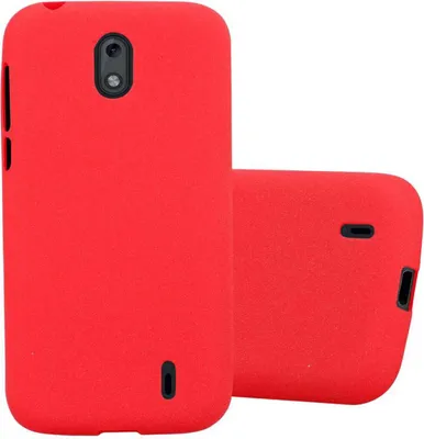 Produktbild von Cadorabo Schutzhülle für Nokia 1 2018 Hülle in Rot Handyhülle TPU Etui Cover Case