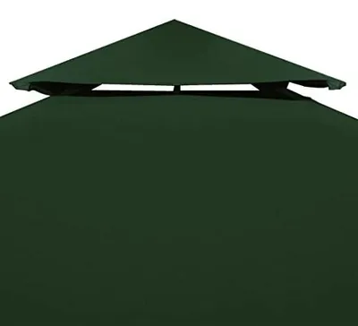 Produktbild von Pavillon Dach Ersatzdach Wasserdicht Abdeckung Stabil Winterfest Gartenpavillon Doppeldach Pavillon-Dachplane Ersatzdach 310 g/m? Grün 3x4 m