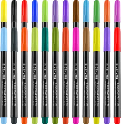 Produktbild von 24-teiliges Set permanente Stoffmalstifte für Kleidung, DIY-Handzeichnungen, Kritzeleien und Kunsthandwerk, geeignet für Stoff, Papier, Leinwand, Holz, Schuhe, Hüte, einfach zu verwenden.