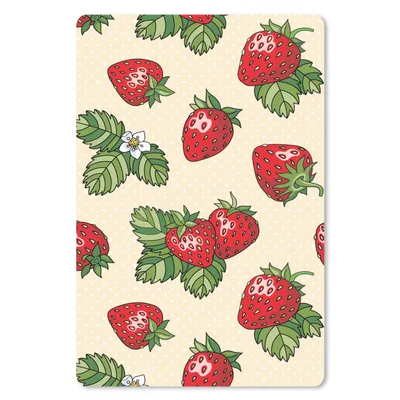 Produktbild von MuchoWow® Mauspad Mousepad Erdbeeren - Obst - Muster 18x27 cm - Mousepads - Maus Mat - Pad - Mausunterlage