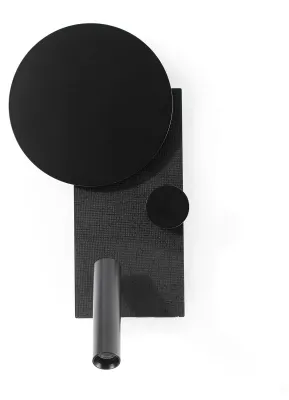 Zdjęcie produktu dla Faro Barcelona Klee lampa ścienna LED 10 W z ramieniem do czytania, prawostronna, ściemnialna, podwójny włącznik, czarna