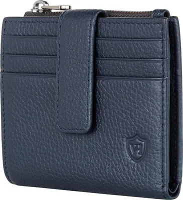 Produktbild von HEESEN Leder Kartenetui Geldbörse Herren & Damen Kreditkartenetui (Dunkelblau)