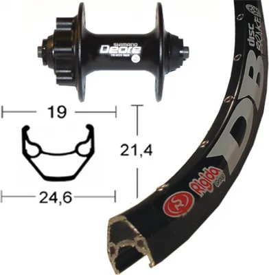 Image de Roue V 28' Deore Disc Noir 36 L. ZAC 2000 Disc Noir Spei. Niro SZ