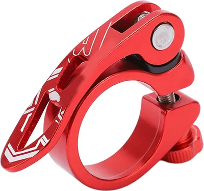 Zdjęcie produktu dla Zacisk sztycy BOLANY MTB, szybkozamykacz, mocowanie rowerowe ze stopu aluminium, 34,9 mm, czerwony