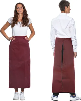 Produktbild von Bistroschürze / Kochschürze, 65% Polyester, 35% Baumwolle, 95x100 cm, bordeaux