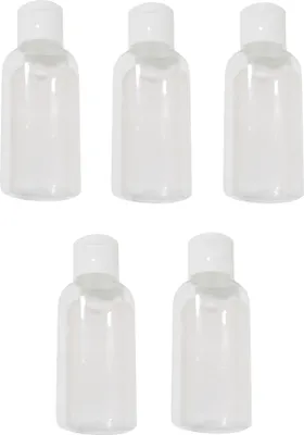 Produktbild von Reiseflaschen Set 5 Flaschen Transparent mit Deckel 70ml Reisezubehör Behälter