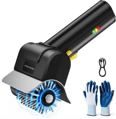 Produktbild von Elektrische Grillbürste, Drahtbürste, Akkubetrieben, 1100 U/min, wasserdicht, für Gusseisenroste – 90 Minuten Laufzeit, Edelstahl-Grillreiniger