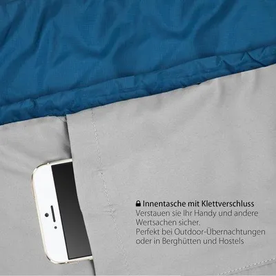 Produktbild von Famanu Schlafsack ultraleicht - kompakt und warm - ideal für den Sommer - für Erwachsene - 800 g