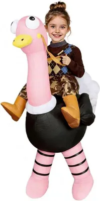 Zdjęcie produktu dla Nadmuchiwany kostium strusia dla dorosłych i dzieci, zabawny kostium na Halloween, cosplay i imprezy
