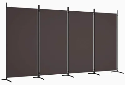 Obrázok produktu pre 4-panelový paraván hnedý 346x180 cm látkový