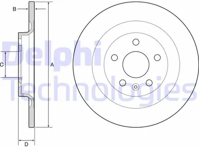 Produktbild von 2x DELPHI Bremsscheibe BG4966C für VOLVO XC40 (536) 37mm 302mm