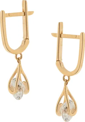 Produktbild von Ohrhänger aus 585 Rotgold mit Zirkonia, Gold Schmuck für Damen