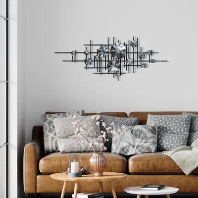 Obrázok produktu pre Wallity, Mihrimah 2, Dekoratívny kovový doplnok na stenu, 100 % KOV (hrúbka: 0,8 mm), viacfarebný, 113 x 7 x 44 cm