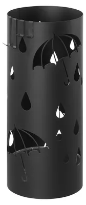 Produktbild von Schirmständer aus Stahl – Schwarz – 17 x 41 cm – leicht – einfache Montage – 1,8 kg