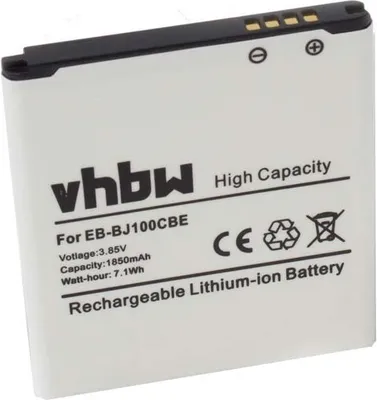 Produktbild von vhbw Akku kompatibel mit Samsung Galaxy SM-J100H/DD, SM-J100H/DS, SM-J100FN, SM-J100H, SM-J100HZB Handy Smartphone Telefon (1850 mAh, 3,85 V, Li-Ion)