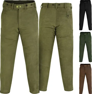 Produktbild von Lange Jagd Lederhose Jagdhose Nubukleder Reißverschluß am Bein, Größe:52/L, Farbe:Jagdgrün