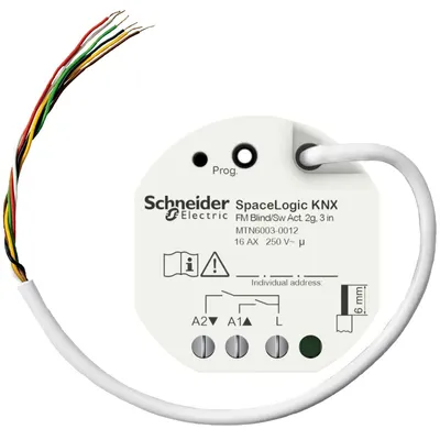 Produktbild von Schneider Electric SE MTN6003-0012 - SpaceLogic KNX Jalousie-/Schaltaktor 2-fach UP 3