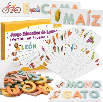Obrázok produktu pre Vzdelávacie Montessori Hračky, Slová a Abeceda, 3-8 Roka, Zlepšenie Sústreďovania a Pamäti
