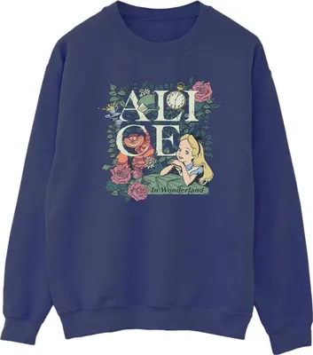 Produktbild von Disney - "Alice in Wonderland" Sweatshirt für Herren BI7845 (M) (Marineblau)