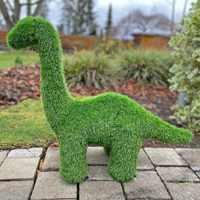 Immagine prodotto di AniPlants, Figura in erba, "Dinosauro", Brachiosauro, piccola, decorazione da giardino, 65cm