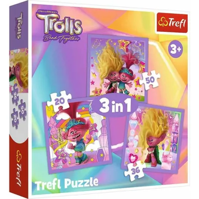 Immagine prodotto di Trefl TREFL TROLLS Puzzle 3 in 1 set Trolls 3