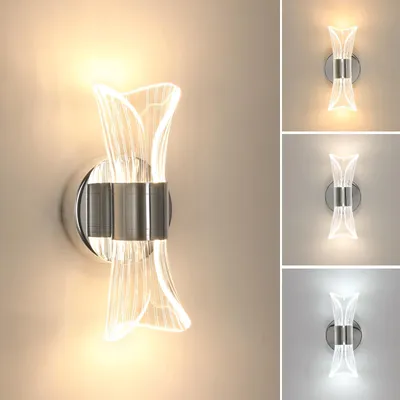 Productafbeelding van Comely LED Wandlamp Binnen, 12W, Moderne Chrome Wandlamp, 3000K/4500K/6500K – Chrome, 3000K/4500K/6500K