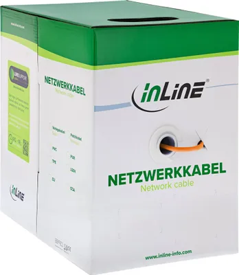 Immagine prodotto di Cavo di installazione InLine® Cat.6, 250MHz, S/FTP (PiMf), CU, AWG23, senza alogeni, 100m