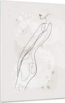 Produktbild von Bilder auf glas - Einteilig - Minimalismus Körper Frauen - 50x70cm - Glasbilder - Wandbilder - Bilder - zum Aufhängen bereit - Wanddekoration aus Glas - Glas Bilder - Wandbild auf Glas - GPA50x70-4831