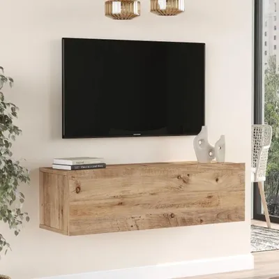 Obrázek produktu pro Závěsný televizní stolek Houseland Fullio borovice Atlantic