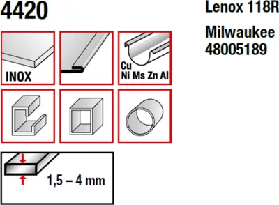 Zdjęcie produktu dla Brzeszczot do piły szablastej MPS z bimetalu, frezowany i ustawiony Długość całkowita 300/długość zęba 280 mm, podziałka zębów 1,4 mm : 300 mm : 1,4 mm Długość całkowita: 300 mm Podziałka zębów: 1,4 mm