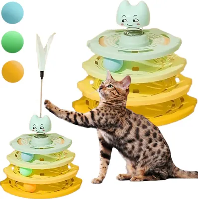 Imagen del producto de Juguetes para gatos: color amarillo y verde