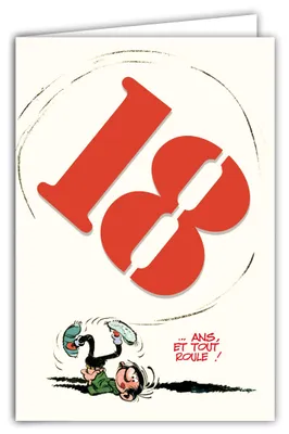 Productafbeelding van Verjaardagskaart 18 jaar met illustratie