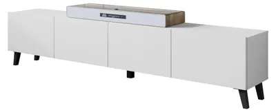 Produktbild von MIRJAN24 TV-Lowboard Phuket 190, TV-Schrank, Wohznimmer Schrank mit vier Klappe (Farbe: Weiß)