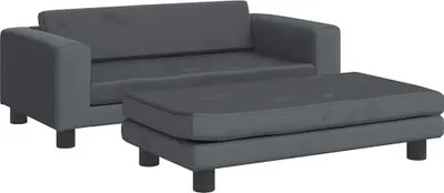 Obrázek produktu pro vidaXL Pelíšek pro psy s nástavcem Dark Grey 100x50x30 cm Velvet