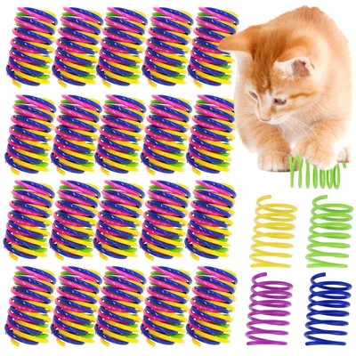 Produktbild von Katzenspielzeug Federspiralen 100 Stück Bunt Kunststoff
