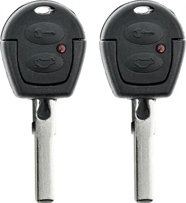 Produktbild von Auto Schlüssel Funk Fernbedienung 2X Gehäuse + 2X Rohling HU66 kompatibel mit VW/SEAT/Skoda/Ford