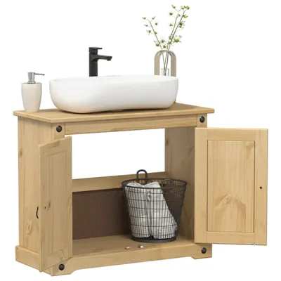 Produktbild von Möbel Waschbeckenunterschrank Corona 73x33x60 cm Massivholz Kiefer - Badspiegel 4002791