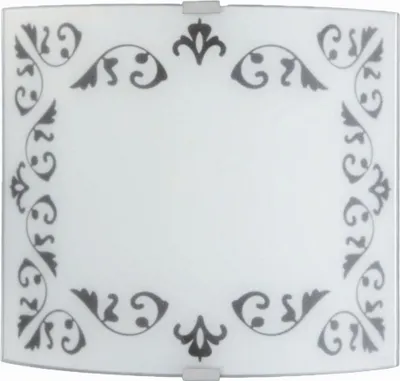 Produktbild von Wandleuchte Schwarz Weiß 23 x 21cm Glas