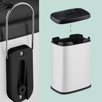 Image de Poubelle murale, 5 L, couvercle amovible