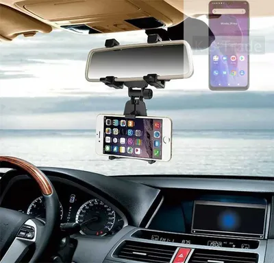 Produktbild von K-S-Trade Smartphone Halterung kompatibel mit Cubot P60 Rückspiegel Halterung schwarz Auto Halterung KFZ Halter