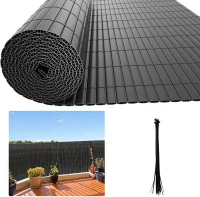 Obrázok produktu pre 3 m PVC plot na ochranu súkromia – záhradné oplotenie a balkónový plot – sivý