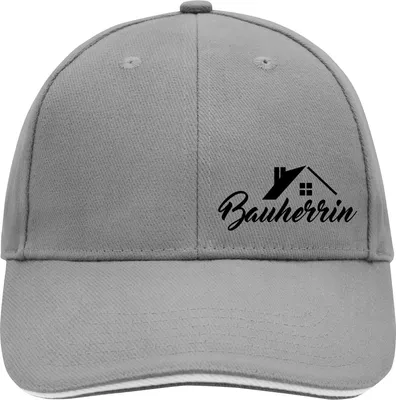 Produktbild von Huuraa Cappy Mütze Bauherrin Dark Grey/White Baumwolle 6-Panel Kappe Geschenkidee