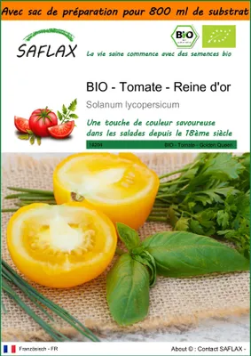 Image de SAFLAX Garden in the bag -- Tomate - Reine d'or - 15 graines - Solanum