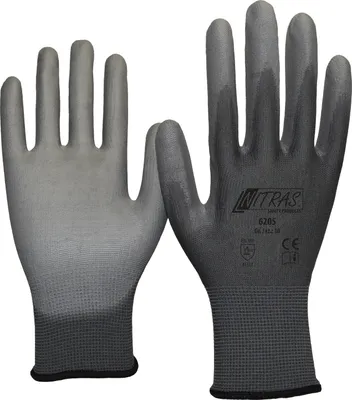 Produktbild von NITRAS Nylonhandschuhe, grau, EN 388 Nylon, Größe 11 | Packung (12 Paare)