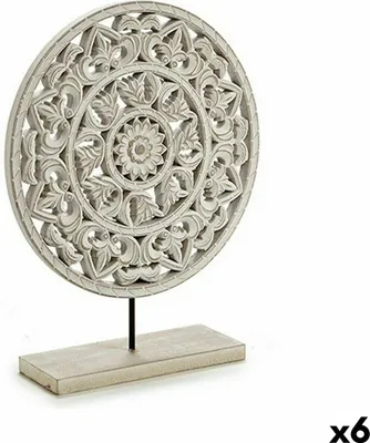 Produktbild von Deko-Figur Mandala Weiß 30 x 36 x 7 cm (6 Stück)