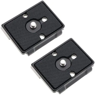Obrázok produktu pre Hliníková doska na statív s rýchloupínaním, 2-stupňová - 51x42x10 mm - čierna - nárazuvzdorná - kompatibilná so statívmi Manfrotto