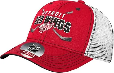 Produktbild von Detroit Red Wings NHL Lockup Meshback verstellbare Kinderkappe