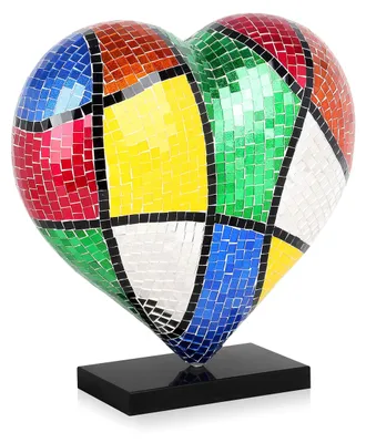 Immagine prodotto di Cuore Pop Art, scultura in vetro con mosaico