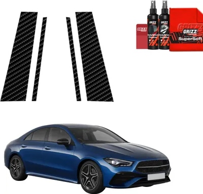 Produktbild von 4in1 Kohlenstoff Schutzfolie Grizz Protector für B-C-Säule - Mercedes CLA 200 (2025-2026)