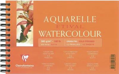 Produktbild von Clairefontaine 96062C, Kunstdruckpapierblock, 300 g/m², 12 Blätter
